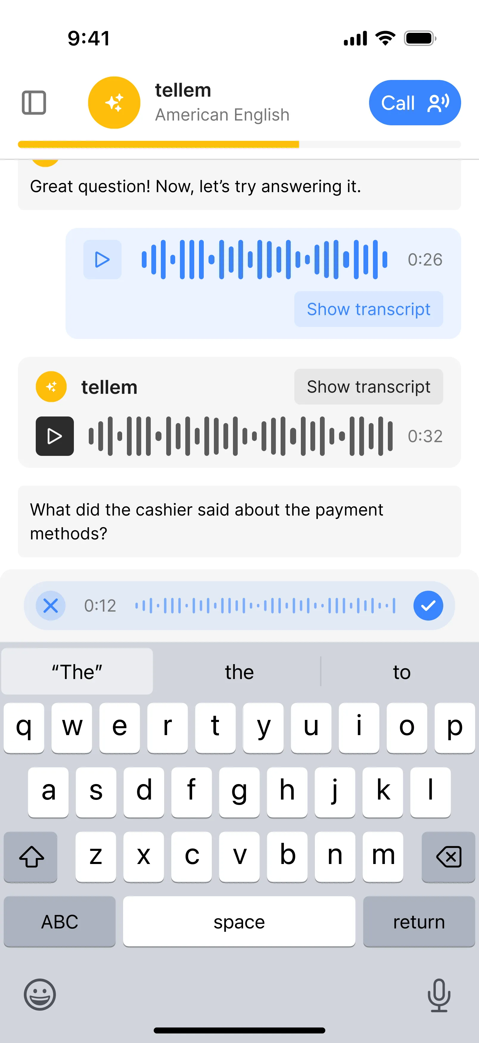 Demo image of the tellem application